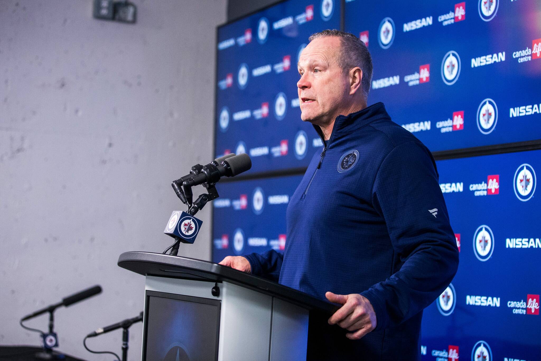 

<p></noscript>MIKAELA MACKENZIE / WINNIPEG FREE PRESS FILES</p>
<p>Jets head coach Dave Lowry has often referenced the same handful of well-executed games as the blueprint for how he wants his team to play.</p>
<p>” width=”2048″ height=”1366″ /><figcaption>
<p>MIKAELA MACKENZIE / WINNIPEG FREE PRESS FILES</p>
<p>Jets head coach Dave Lowry has often referenced the same handful of well-executed games as the blueprint for how he wants his team to play.</p>
</figcaption></figure>
<p>But he also knows that with the Jets remain outside the playoff line, and these next 36 games will only continue to bring a high sense of urgency and emotion. And he’s not about to put a lid on the way they’re playing. </p>
<p>“With a big hit sometimes comes excitement,” coach Lowry said. “We’re going to continue to play the same way. The expectation is we’re a good team when we have emotion, and we have physicality in our game. It opens up space for some of our other guys.” </p>
<p><a href=