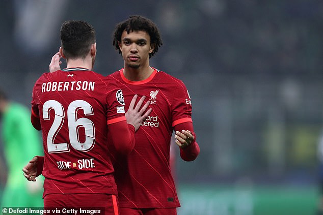 Andrew Robertson and Trent-Alexander Arnold have contributed 28 assists between them