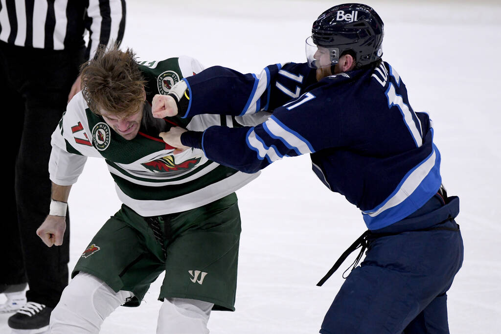 

<p></noscript>FRED GREENSLADE / THE CANADIAN PRESS FILES</p>
<p>Winnipeg Jets’ Adam Lowry fights with Minnesota Wild’s Marcus Foligno during the third period of NHL action in Winnipeg.” width=”1024″ height=”683″ /><figcaption>
<p>FRED GREENSLADE / THE CANADIAN PRESS FILES</p>
<p>Winnipeg Jets’ Adam Lowry fights with Minnesota Wild’s Marcus Foligno during the third period of NHL action in Winnipeg.</figcaption></figure>
<p>“I would say emotion is really a key component in it and I would say the intensity,” Jets interim coach Dave Lowry said early Monday, when asked about a common theme over the past three games. “We’ve been physical and with the physical component in our game, it has raised up the emotion and it’s brought the energy up. The result is that there have been a couple of battles and when we’re involved like that, we’ re a good hockey team.” </p>
<p>To provide some perspective on the current statistics, the Jets have already surpassed the total number of fights in a season in each of their last four campaigns. Winnipeg had eight fights all of last season, which, when you consider the schedule was condensed to 56 games, that increases to just 11 in a regular 82-game year. </p>
<p>COVID-19 cut the Jets’ 2019-20 season to 71 games, with the Jets fighting 15 times that year. When accounting for the 11 games lost that season, it still averages out to just 17 fights. During the 2018-19 and 2017-18 seasons – both of which were 82-game campaigns – the Jets had 18 and eight fights, respectively. </p>
<blockquote class=