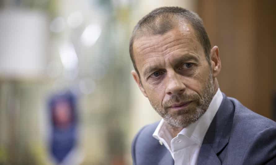 Uefa's president, Aleksander Ceferin, pictured in 2020, 'did a huge job' in helping Shakhtar's players.