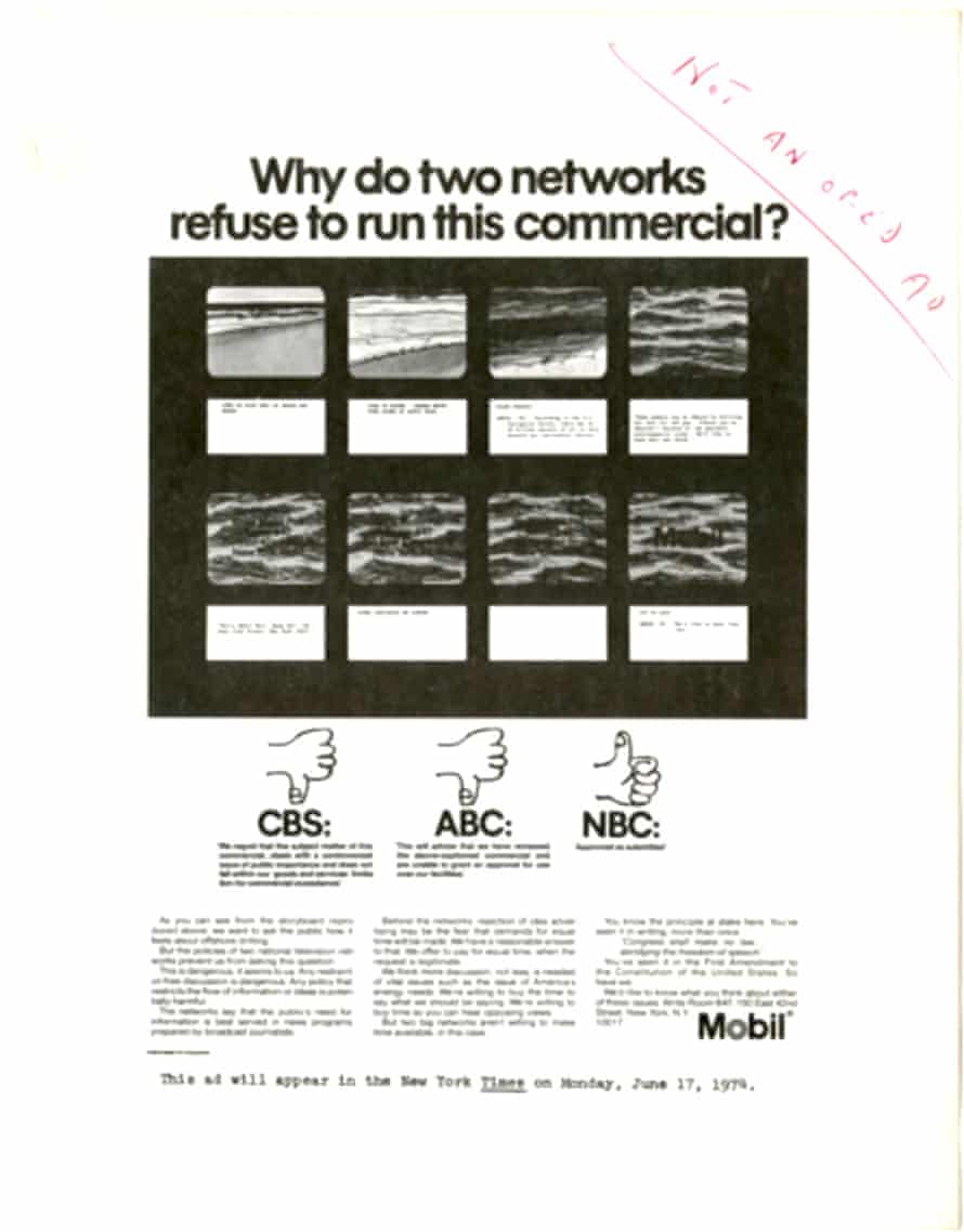 When TV networks refused to run Mobil's advertorials, the company strategically argued for 'corporate free speech' and its importance to democracy.