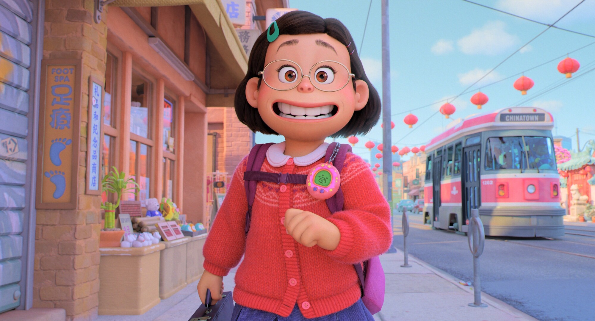 Meilin, voiced by Rosalie Chiang, in a scene from the Pixar movie 
