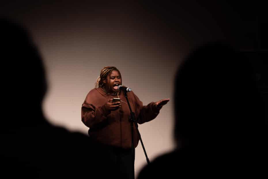 Feature artist IFEOMA recites a poem on race and belonging
