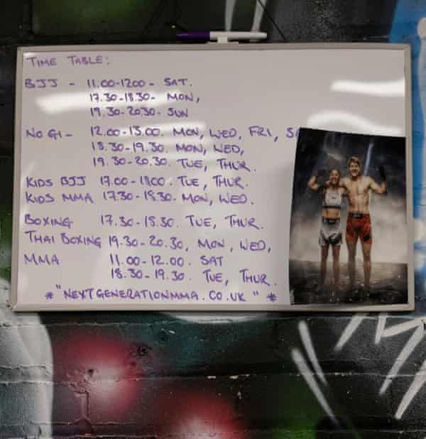 A photo of both fighters appears on the timetable of classes at the next Generation MMA gym in Liverpool.