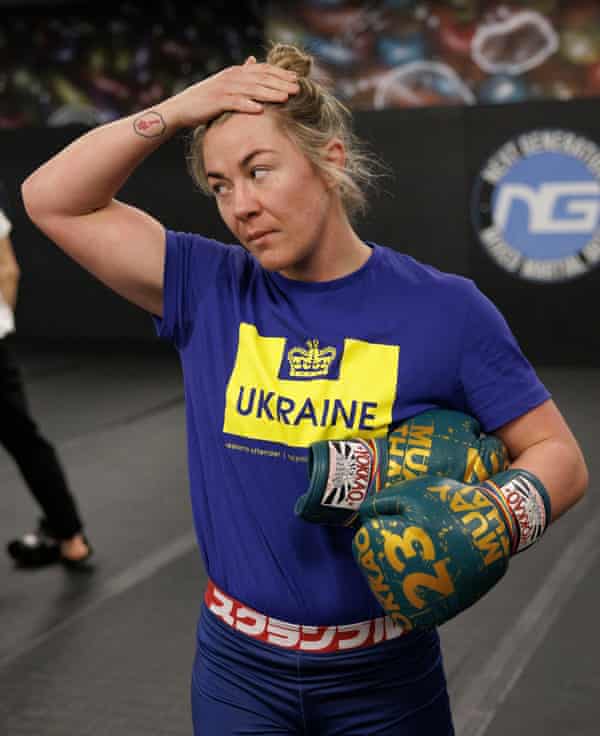 Molly McCann shows her support for Ukraine.