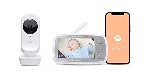 Motorola VM44 Connect - Wi-Fi Babyphone con cámara - Video Baby Monitor de 4.3
