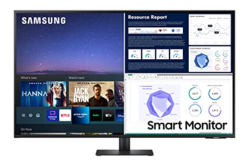Samsung LS43AM702UUXEN - Samsung Smart M7 43'' UHD Monitor, 3,840 x 2,160, USB-C, Speakers, Mobile Connectivity, Remote Control and Smart TV Apps (Netflix, Prime TV, Youtube)