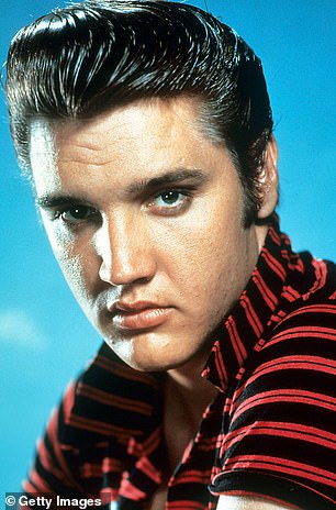 The man himself: Elvis, who died in 1977 at the age of just 42, is pictured circa 1955