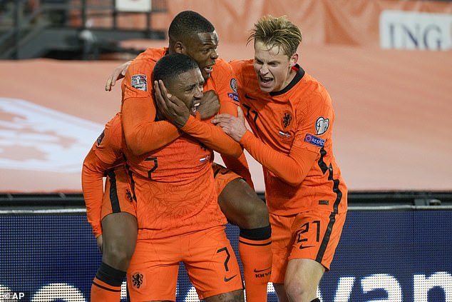 Steven Bergwijn scored in the 2-0 win over Norway that sealed qualification for the World Cup