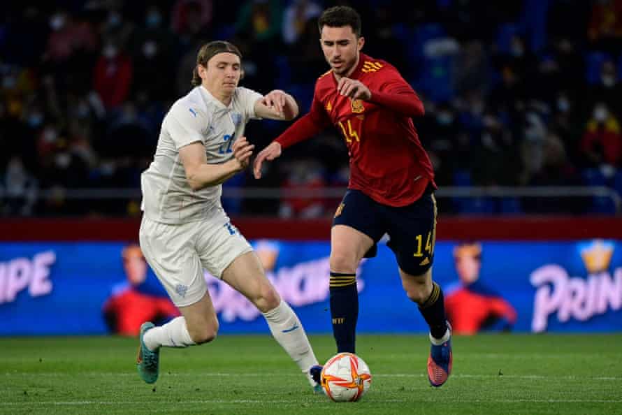 Aymeric Laporte in action for Spain against Iceland this week.