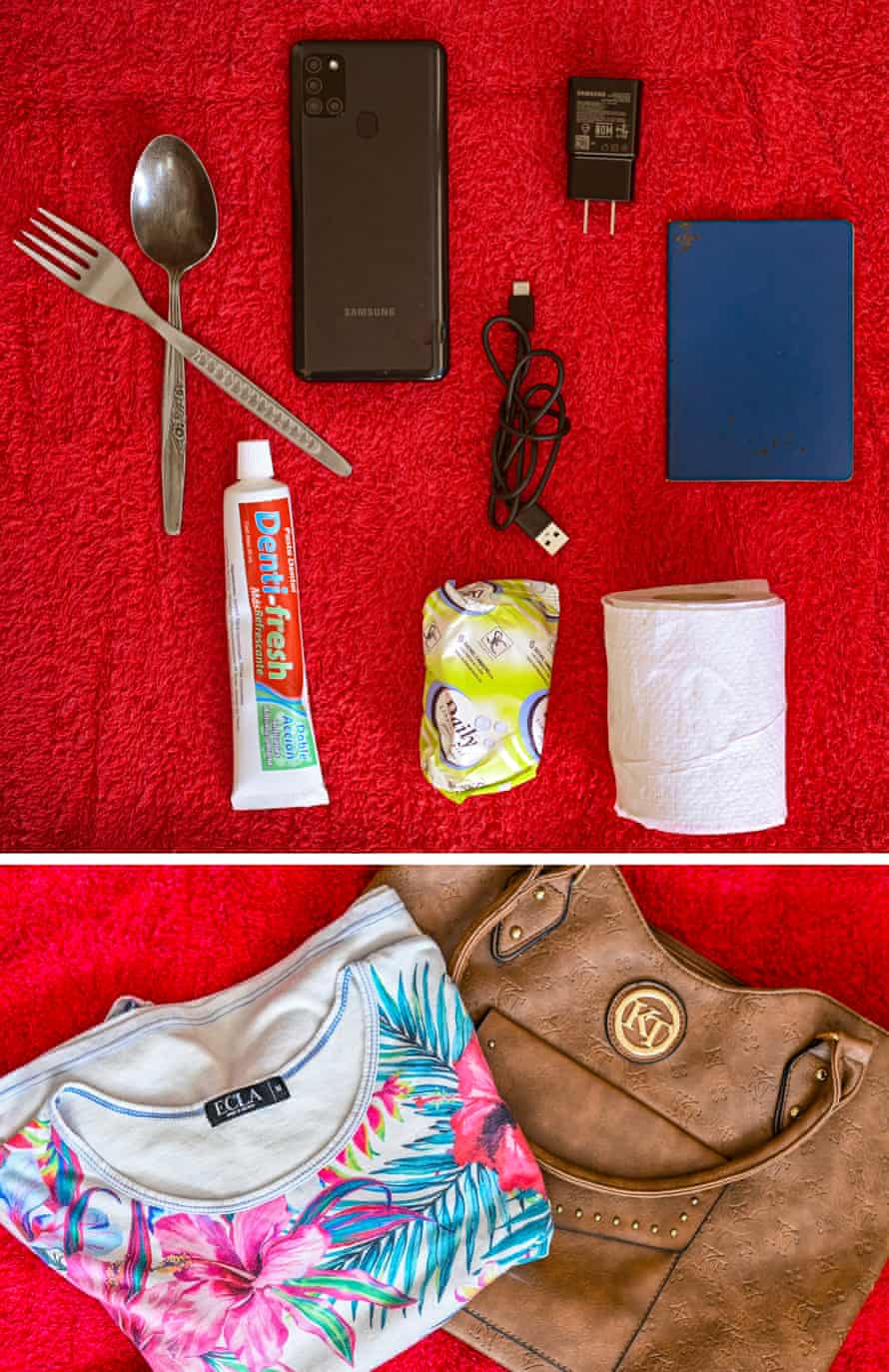 Each of Mir Marrero’s bag contain the same basic item, including toothbrush and toothpaste, underwear, and deodorant.