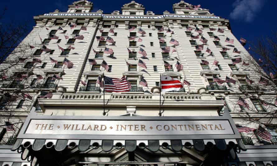The Willard hotel in Washington where a 'War Room' of Trump allies formed the 'command center' of efforts to subvert the election.
