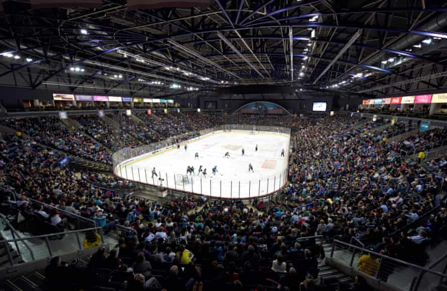 The Giants in action against the Nottingham Panthers.