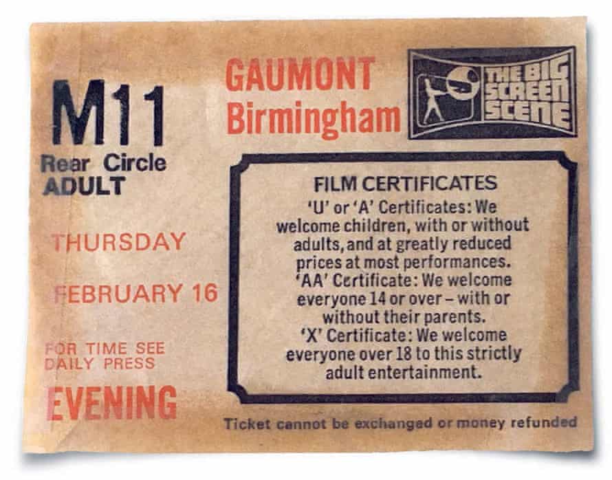 Michael Fisher’s ticket for Star Wars at the Birmingham Gaumont