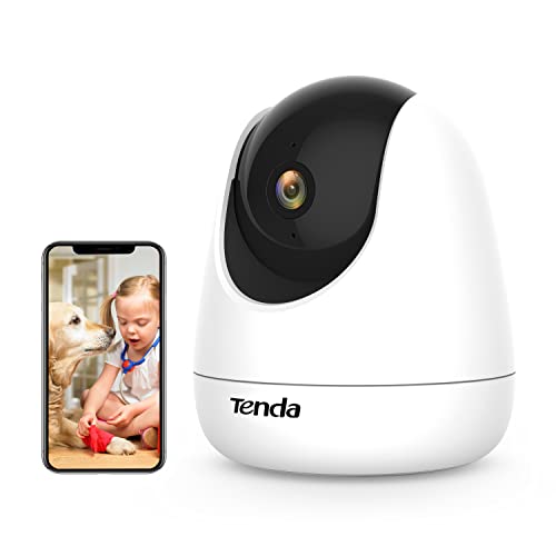 Tenda WiFi IP Camera Indoor WiFi Surveillance 1080p, Security Dome 360º PTZ Horizontal 365° and Vertical 155°, Bidirectional Audio, Motion Detection, Supports SD Card and Cloud, CP3