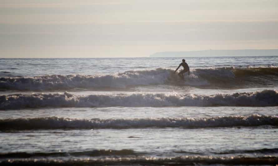 Surfer at Croyde Bay