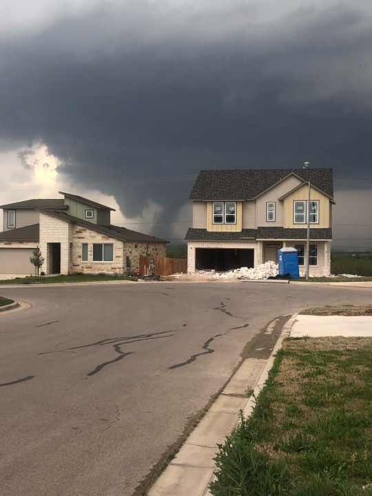 Tornado caught on camera on April 12, 2022 by Ron Clark's daughter near Jarrell High School