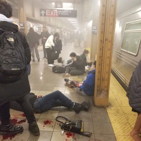 Injured people are seen in the subway station on Tuesday. <strong></noscript><em>Editor’s note:</em></strong><em> A blur has been applied by CNN to the faces of the victims to protect their identities. </em>” class=”gallery-image__dam-img”/></source></source></source></picture>
    </div>
<p>
            <strong>Photos:</strong> Brooklyn subway shooting
        </p>
<div class=