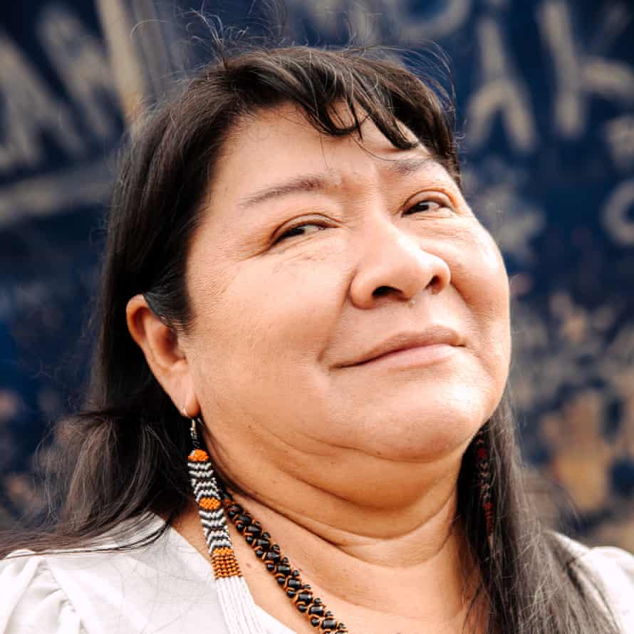 The Guardian ATL 2022-08 Joênia Wapichana, Brazil's first indigenous lawyer and the first indigenous woman elected to the national Congress, is pictured at the Free Land Camp in Brasília, Brazil.