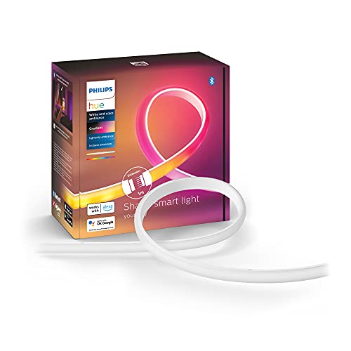 Philips Hue Gradient - Smart LED Strip Gradient Extension 1m, White and Colored LED Lights, Compatible with Alexa and Google Home, 1 Unit (Pack of 1) [Clase de eficiencia energética G]