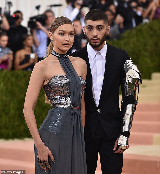 Co-parenting: Zayn and Gigi - pictured at the 2016 Met Gala - are thought to have split up last year following an alleged altercation between Zayn and her mother Yolanda Hadid