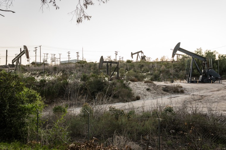 Oil wells in Los Angeles.
