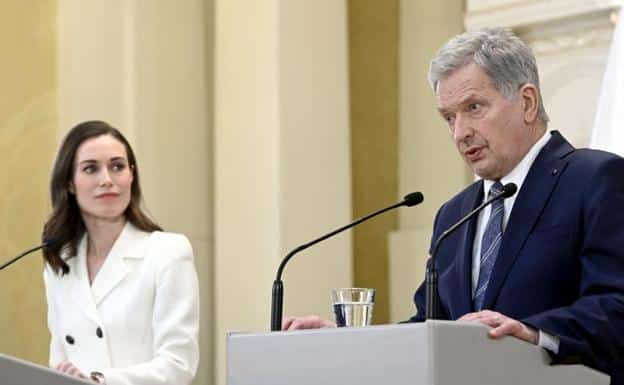 The President of Finland, Sauli Niinisto, and the Prime Minister of the country, Sanna Marin. 
