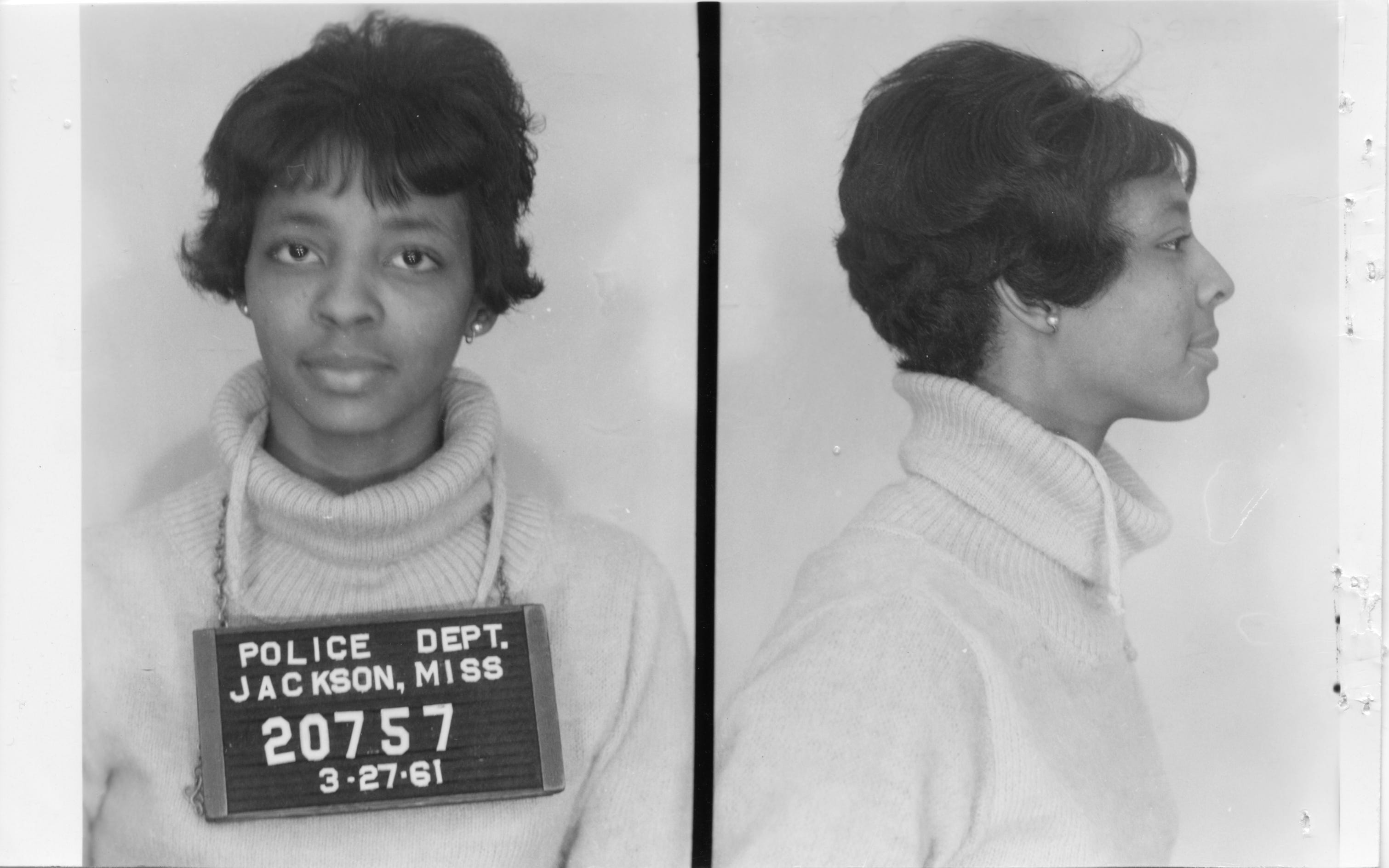 Police booked Ethel Sawyer, one of the 