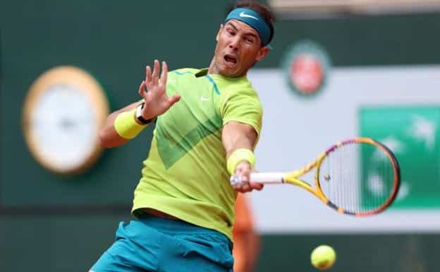 Rafa Nadal, during his third round match at Roland Garros. 