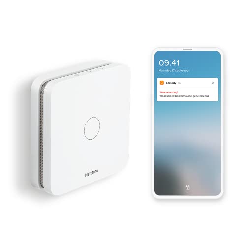 Netatmo - Smart Carbon Monoxide Detector, WiFi, 10-year battery life, 85dB alarm, Automated tests, Without home automation unit, EN 50291 and NF, NCO-EC certified