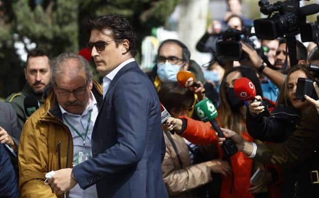 Luis Medina, upon his arrival at the Court of Instruction in Madrid. 