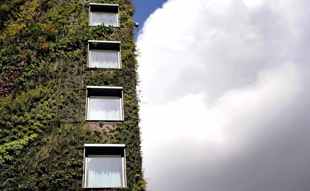 The vertical gardens of the London Athenaeum Hotel. 