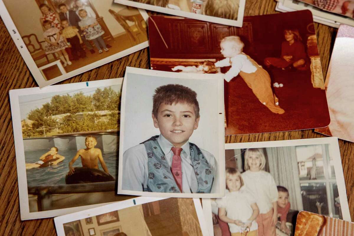 Childhood photos show Harold Dean Clouse at his mother Donna Casasanta’s home in Edgewater, Fla., home on Friday, Jan. 14, 2022. Clouse and his wife, Tina Gail Linn, were murdered 40 years ago and recently identified using genealogical evidence. The family learned in June 2022 that the couple’s daughter, Holly Marie Clouse, is still alive.