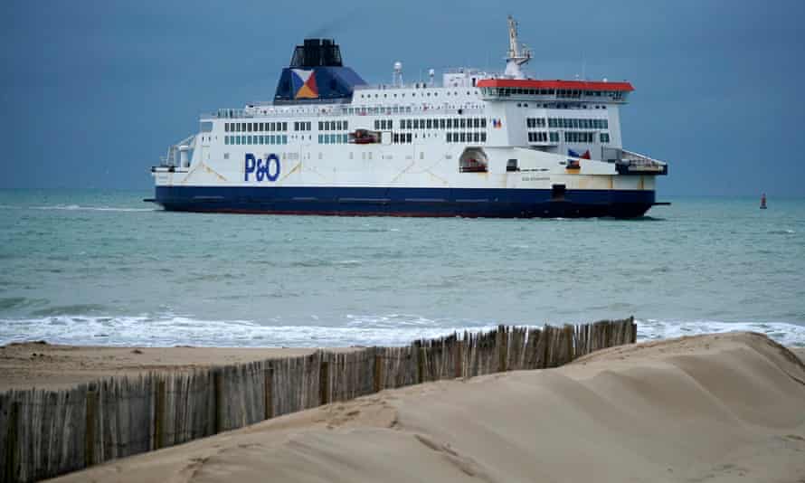 A P&O ferry at Calais, France.